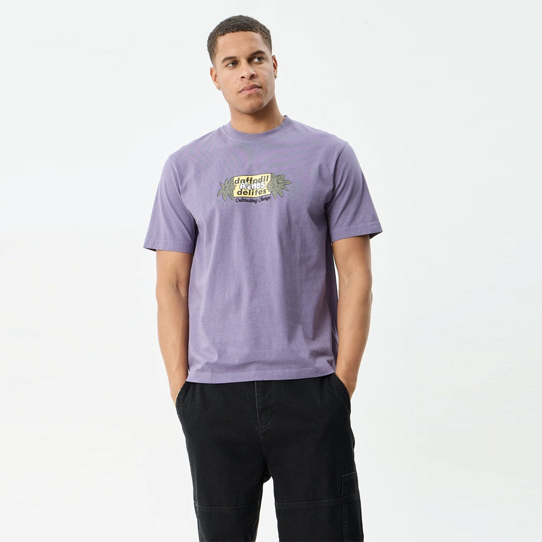AFENDS Delites Heavyweight Retro Tee - Vintage Aubergine