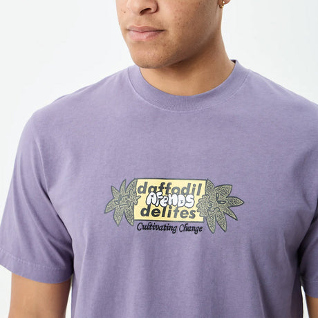 AFENDS Delites Heavyweight Retro Tee - Vintage Aubergine