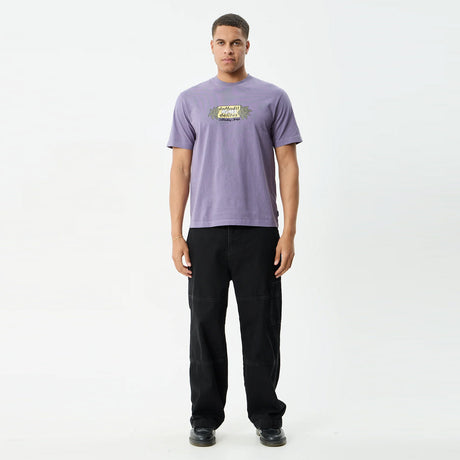 AFENDS Delites Heavyweight Retro Tee - Vintage Aubergine