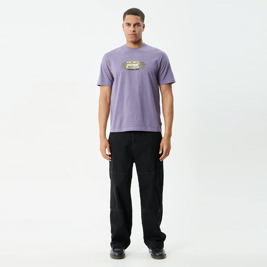 AFENDS Delites Heavyweight Retro Tee - Vintage Aubergine