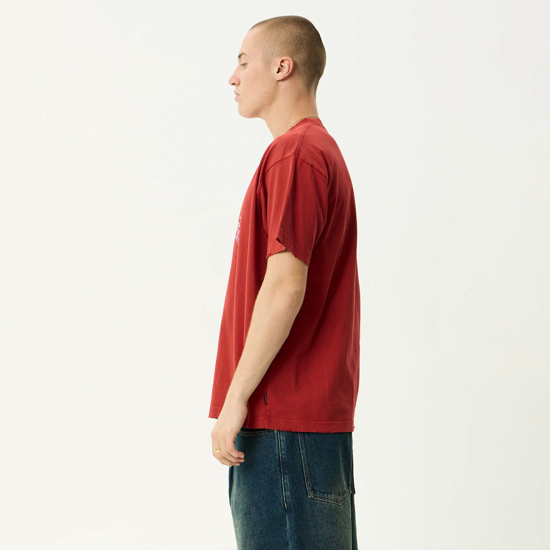 AFENDS Devotion Recycled Heavyweight Boxy Tee - Vintage Ketchup