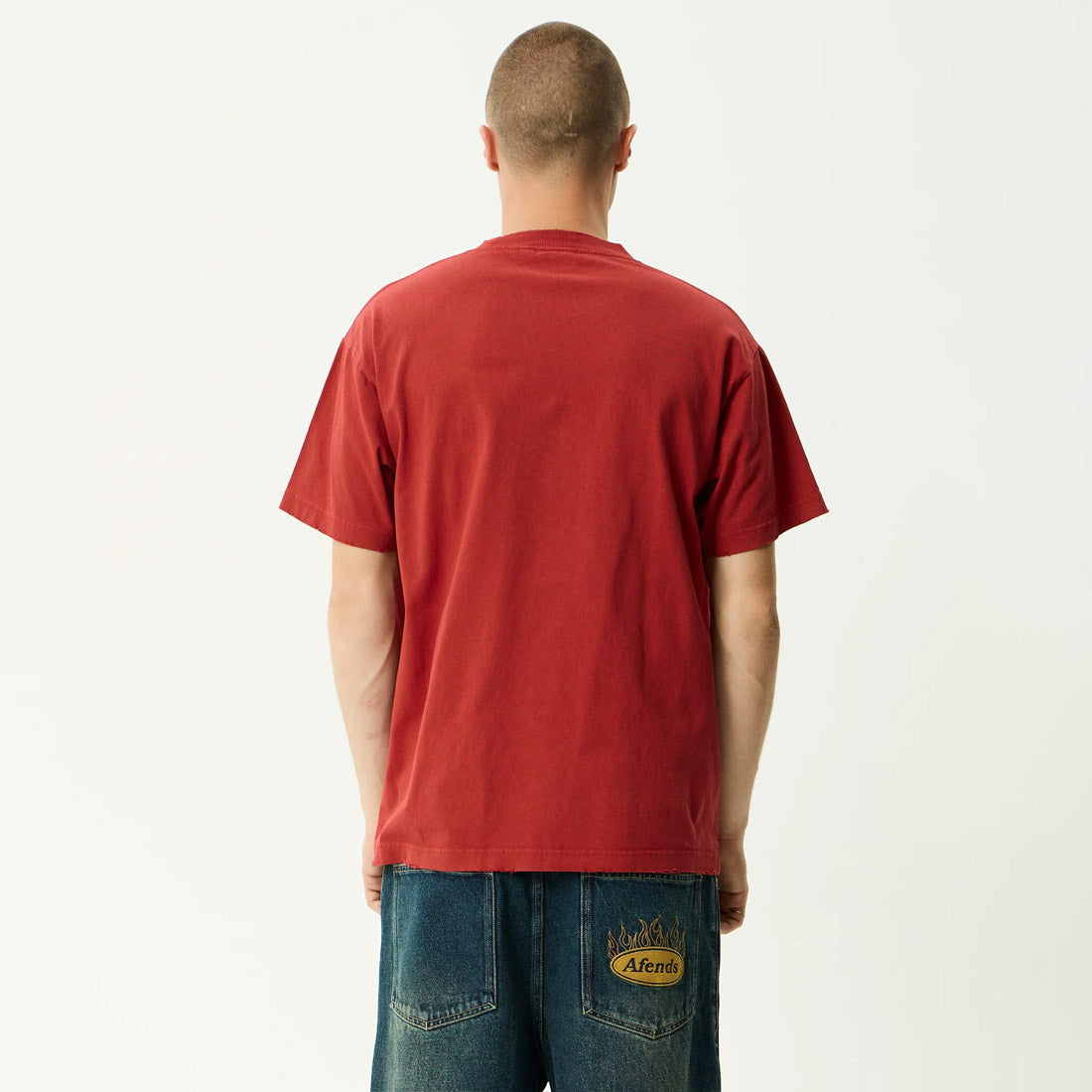 AFENDS Devotion Recycled Heavyweight Boxy Tee - Vintage Ketchup