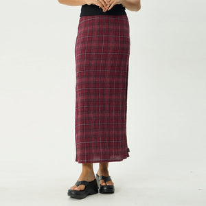 AFENDS Eboni Seersucker Maxi Skirt - Port Check