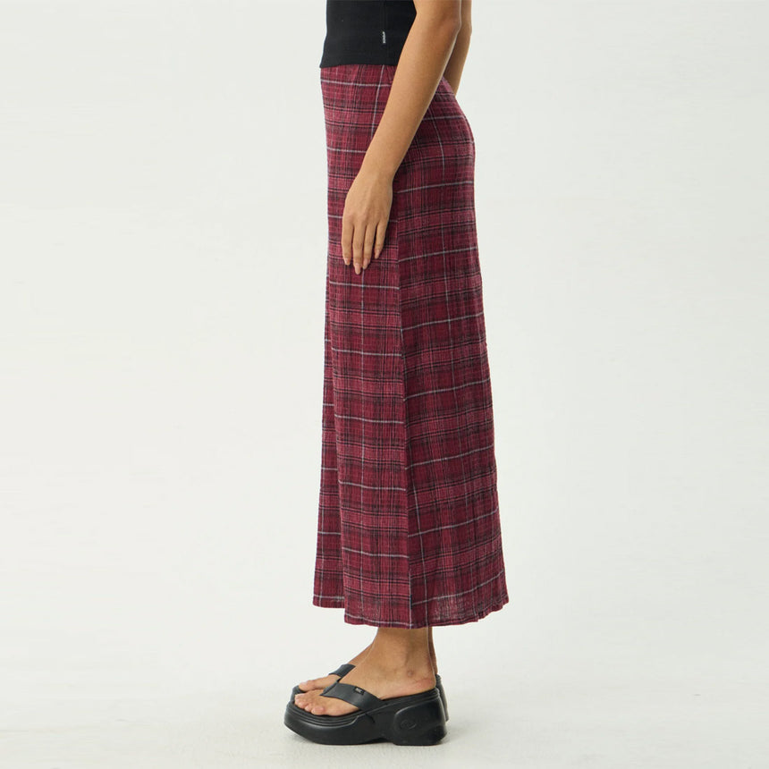 AFENDS Eboni Seersucker Maxi Skirt - Port Check
