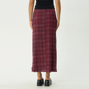 AFENDS Eboni Seersucker Maxi Skirt - Port Check