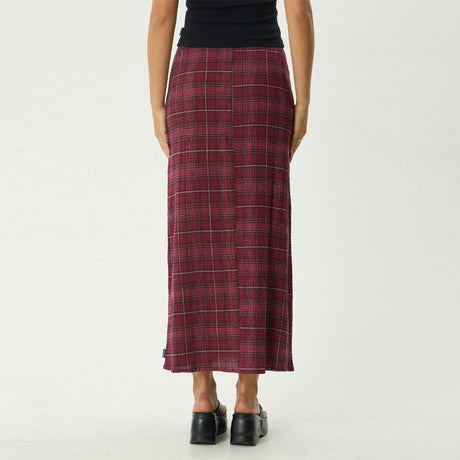 AFENDS Eboni Seersucker Maxi Skirt - Port Check