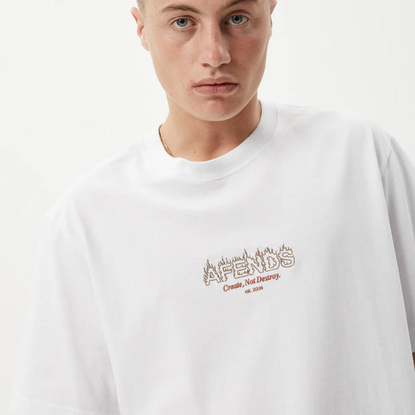 AFENDS Ember Retro Fit Tee - White