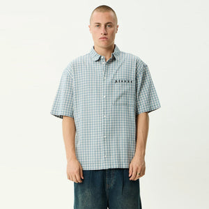 AFENDS Evans Short Sleeve Shirt - Overcast Check