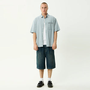 AFENDS Evans Short Sleeve Shirt - Overcast Check