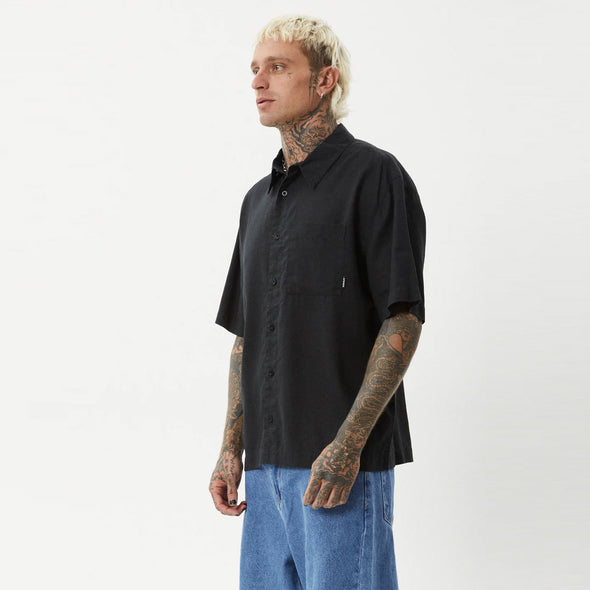 AFENDS Everyday Short Sleeve Shirt - Black