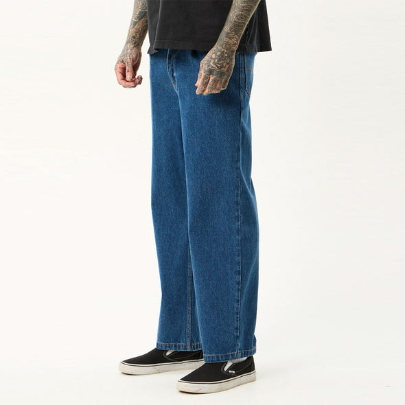 AFENDS Fast Forward Denim Ultra Baggy Jean - Authentic Blue