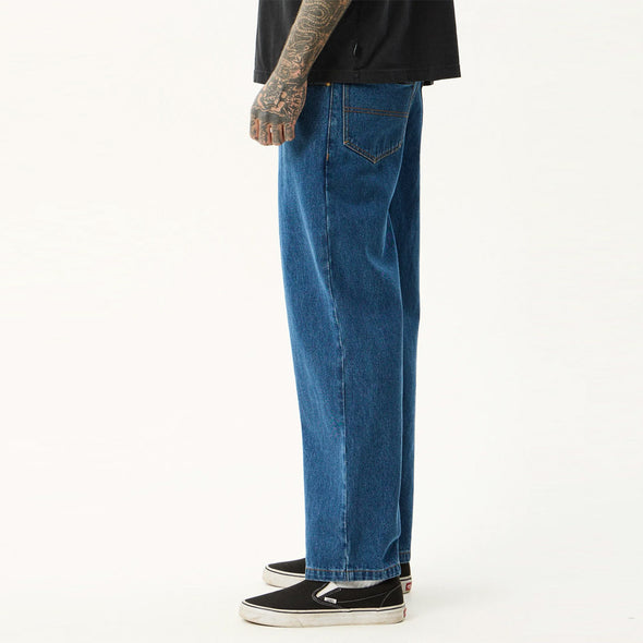 AFENDS Fast Forward Denim Ultra Baggy Jean - Authentic Blue