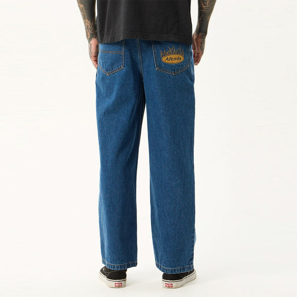 AFENDS Fast Forward Denim Ultra Baggy Jean - Authentic Blue