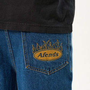 AFENDS Fast Forward Denim Ultra Baggy Jean - Authentic Blue