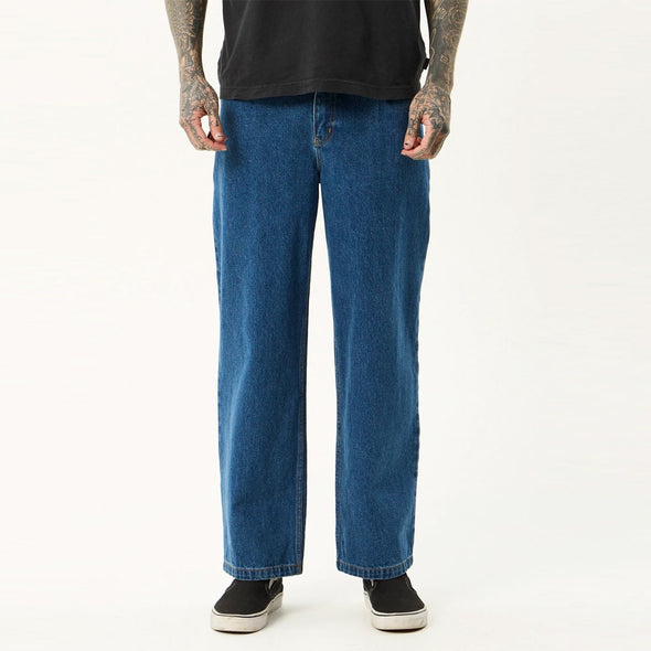 AFENDS Fast Forward Denim Ultra Baggy Jean - Authentic Blue