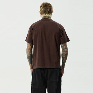 AFENDS Feel Free - Boxy Tee - Washed Coffee