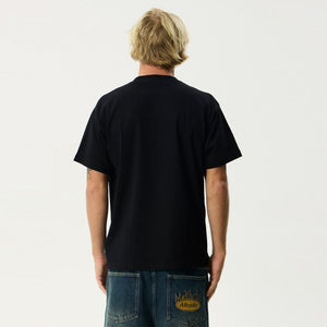 AFENDS Flame On Boxy Tee - Black