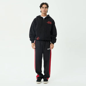 AFENDS Flower Patch Boxy Zip Hood - Stone Black
