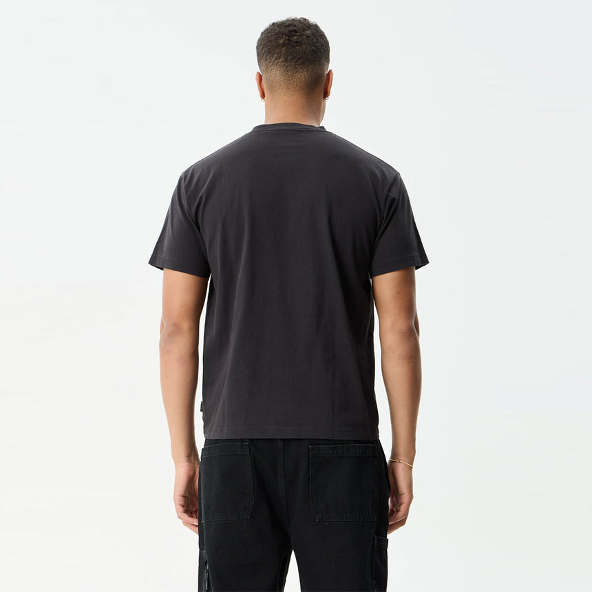 AFENDS Flower Patch Heavyweight Boxy Tee - Stone Black