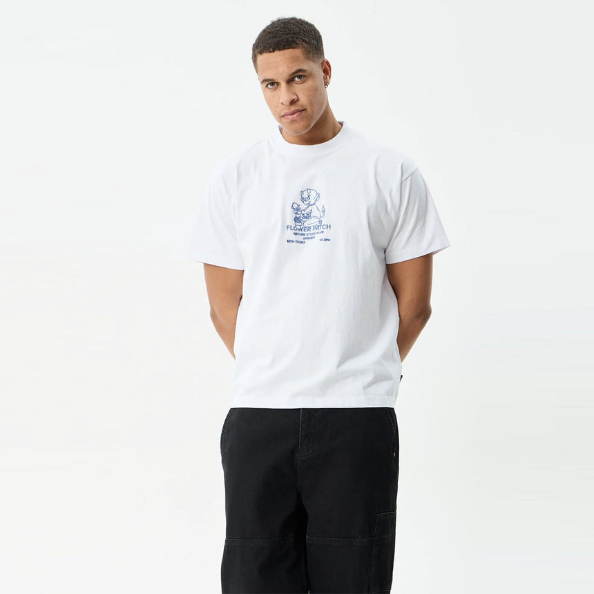 AFENDS Flower Patch Heavyweight Boxy Tee - White