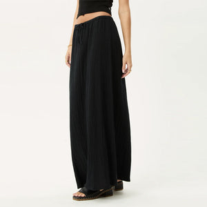 AFENDS Frida Seersucker Maxi Skirt - Black