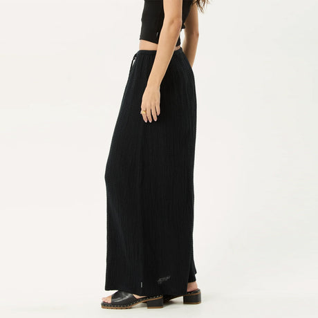 AFENDS Frida Seersucker Maxi Skirt - Black