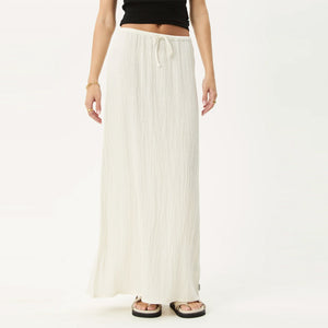 AFENDS Focus Seersucker Maxi Skirt - Off White