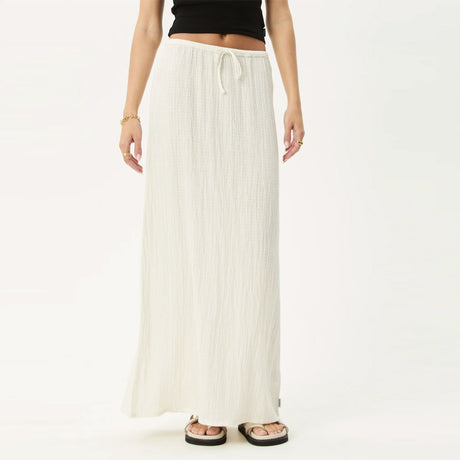 AFENDS Focus Seersucker Maxi Skirt - Off White