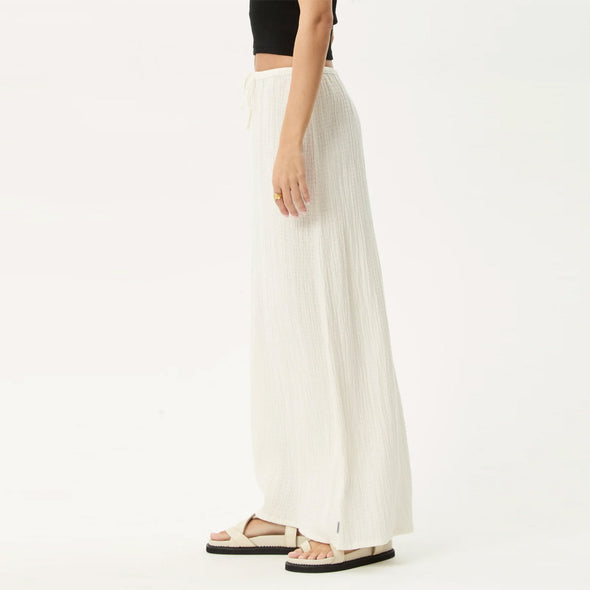 AFENDS Focus Seersucker Maxi Skirt - Off White