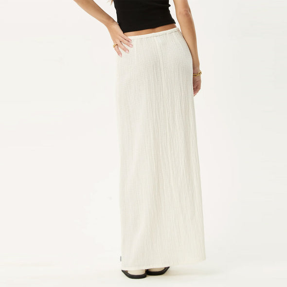 AFENDS Focus Seersucker Maxi Skirt - Off White