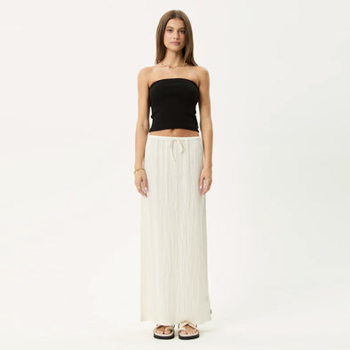 AFENDS Focus Seersucker Maxi Skirt - Off White