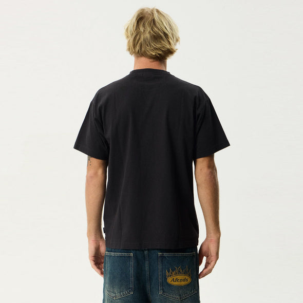 AFENDS Framed Boxy Tee - Stone Black