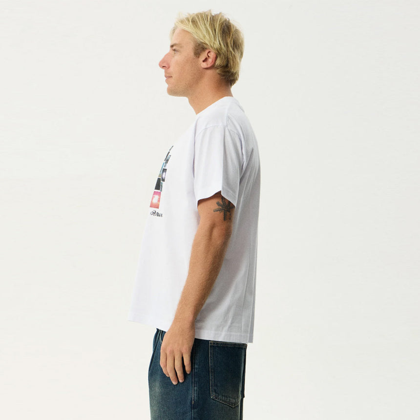 AFENDS Framed Boxy Tee - White