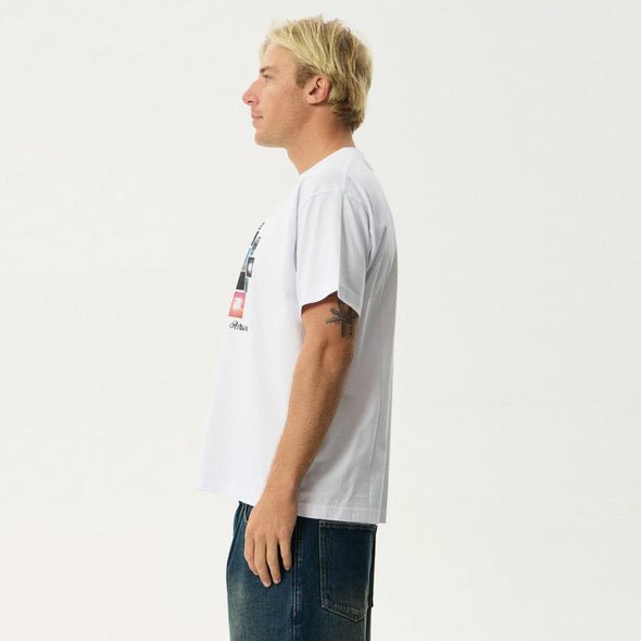 AFENDS Framed Boxy Tee - White