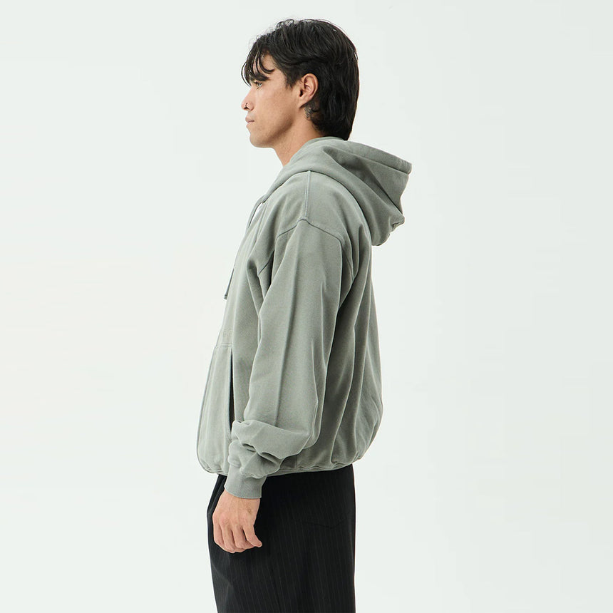 AFENDS Genesis Boxy Zip Hood - Washed Sycamore