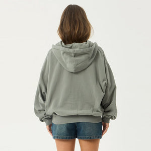 AFENDS Genesis Boxy Zip Hood - Washed Sycamore