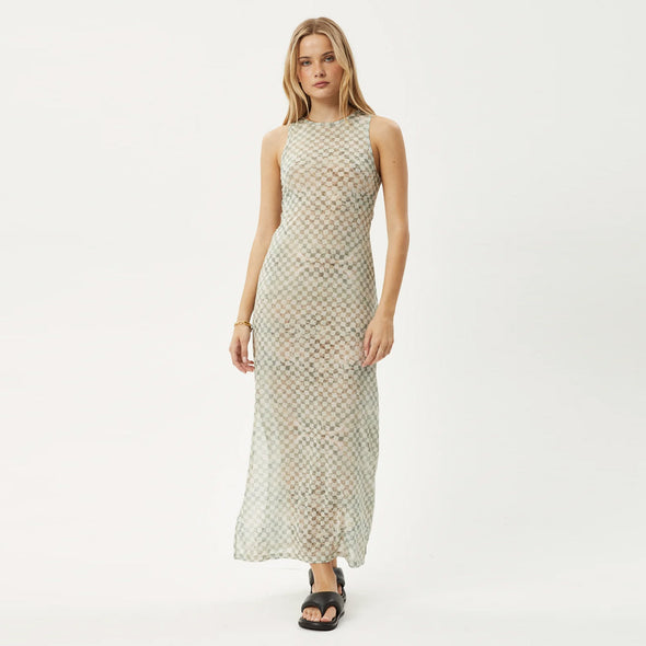 AFENDS Glasshouse Sheer Maxi Dress - Sand