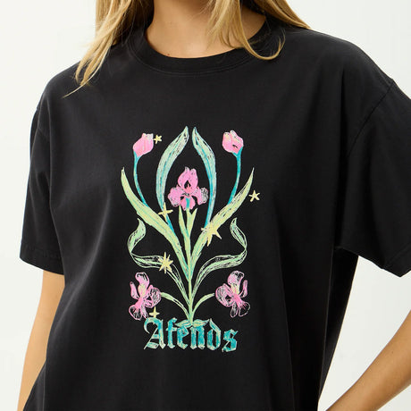 AFENDS Women's Good Nature Oversized Tee - Stone Black