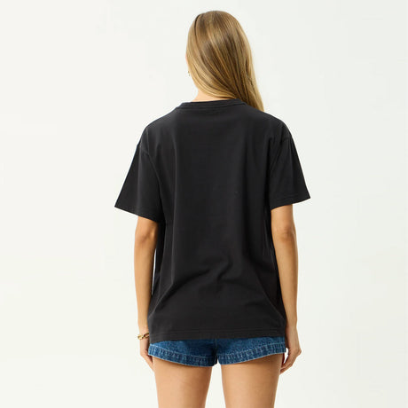 AFENDS Women's Good Nature Oversized Tee - Stone Black