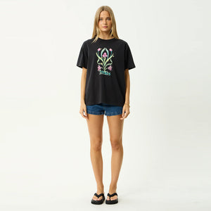AFENDS Women's Good Nature Oversized Tee - Stone Black