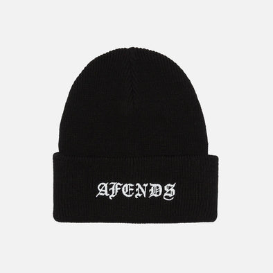 AFENDS Gothic Recycled Beanie - Black