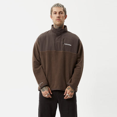 AFENDS Gothic Recycled Fleece Pullover - Coffee