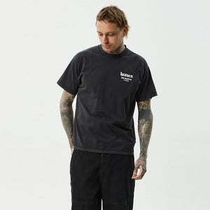 AFENDS Heaven Heavyweight Boxy Tee - Stone Black