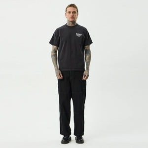 AFENDS Heaven Heavyweight Boxy Tee - Stone Black