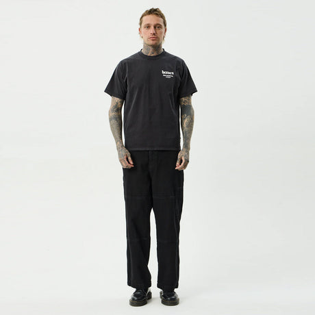 AFENDS Heaven Heavyweight Boxy Tee - Stone Black