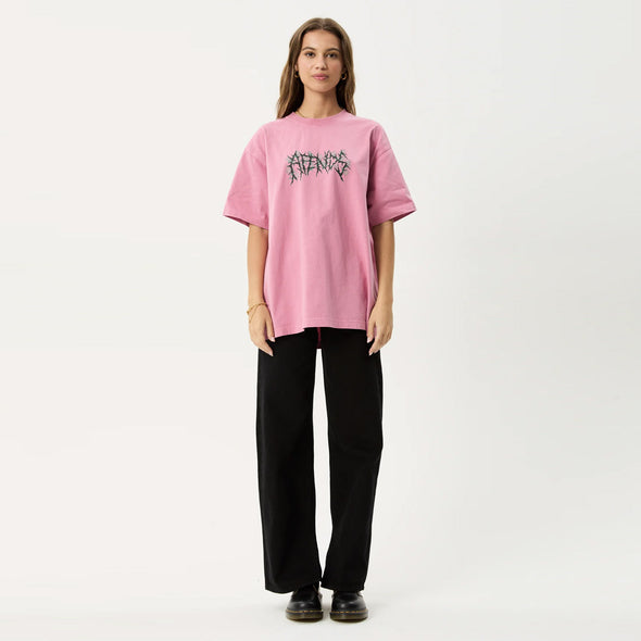 AFENDS Heavy Petal Heavyweight Boxy Tee - Washed Marrakesh