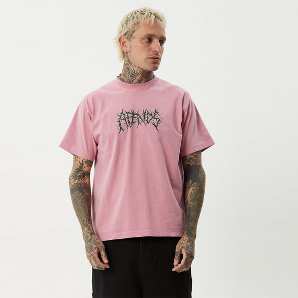 AFENDS Heavy Petal Heavyweight Boxy Tee - Washed Marrakesh