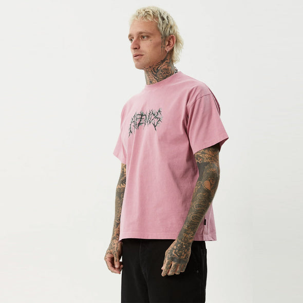 AFENDS Heavy Petal Heavyweight Boxy Tee - Washed Marrakesh