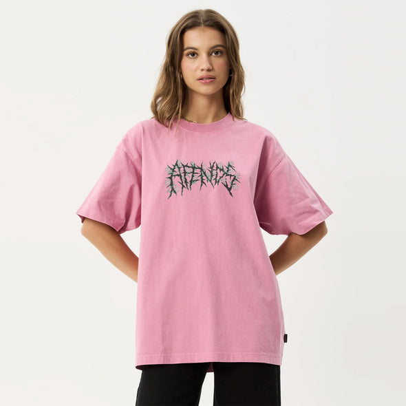 AFENDS Heavy Petal Heavyweight Boxy Tee - Washed Marrakesh