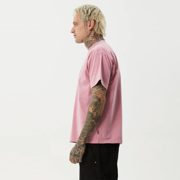 AFENDS Heavy Petal Heavyweight Boxy Tee - Washed Marrakesh
